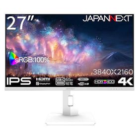JAPANNEXT 27インチ ワイド 4K液晶モニター TypeーC65W給電/高さ調整 JNーIPS27U2ーHSPC6ーW