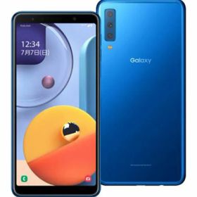 【中古】【安心保証】 楽天モバイル Galaxy A7 ブルー