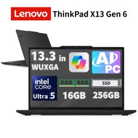 【ポイント最大38.5倍】 【 copilot + PC】 Lenovo 13.3型 ノートパソコン Thinkpad X13 gen6 Intel Core Ultra 5 225U メモリ 16GB SSD 256GB Windows11 pro WUXGA ディスプレイ Webカメラ 無線LAN 搭載 レノボ 新品 21RK006BJP 【法人限定・時間指定・代引不可】