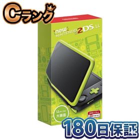 【整備済み品】 Nintendo Newニンテンドー2DS LL ブラック×ライム 本体 任天堂 3DSソフト対応 大画面 軽量 180日保証