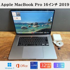 ［良品］Apple MacBook Pro 16インチ 2019 / Core i9 / 32GB / SSD1TB / Radeon Pro 5500M 8GB / Windows11 / Office2024 / CJ926