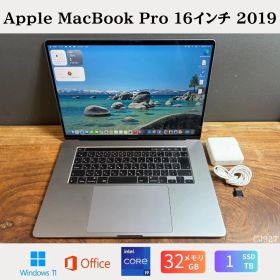 ［美品］Apple MacBook Pro 16インチ 2019 / Core i9 / 32GB / SSD1TB / Radeon Pro 5500M 8GB / Windows11 / Office2024 / CJ927