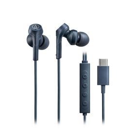 audio-technica オーディオテクニカ イヤホン ヘッドセット ノイズキャンセリング機能搭載 USB Type-C用 マイク付き ブルー ATH-CKS330NC BL