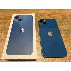 【中古正常品】iPhone13 256GB ブルー SIMフリー MLNM3J/A A512