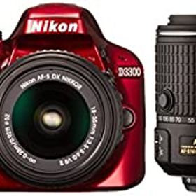 【中古】 Nikon ニコン デジタル一眼レフカメラ D3300 ダブルズームキット2 レッド