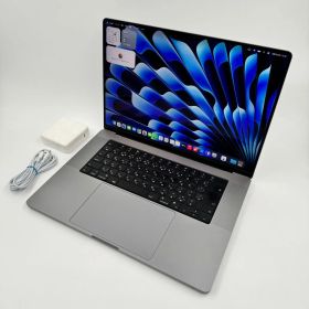 【送料無料】Apple MacBook Pro 16(2021, A2485) M1 Max / RAM 64GB / SSD 1TB / スペースグレー / 充放電回数 : 140 [MC229]