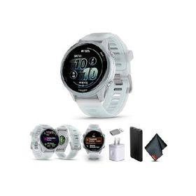 Garmin Forerunner 570 Running Smartwatch, 42MM WiFi, GPS Fitness Smart Watch for Men and Women, Cloud Blue Aluminum with Translucent Whitestone/Cloud