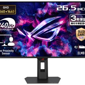 ASUS｜エイスース ゲーミング液晶ディスプレイ(26.5型/QD-OLED/WQHD 2560×1440/240Hz/0.03ms)(ブラック) XGシリーズ XG27AQDMES