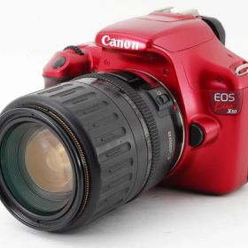 【中古】キヤノン Canon EOS Kiss X50 レッド 高倍率ズームレンズセット 美品 ストラップ付き当店保証30日間 人気モデル 高画質 売れ筋
