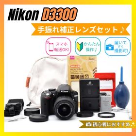 【S数わずか48回✨】Nikon D3300 手ぶれ補正レンズセット バッグ付き