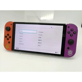 【中古】Nintendo Switch 本体 (有機ELモデル) HEG-S-KEAAA スカーレット・バイオレットエディション【秋葉2号】保証期間１ヶ月【ランクB】