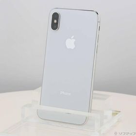 〔中古〕Apple(アップル) iPhoneX 64GB シルバー MQAY2J／A SIMフリー〔258-ud〕