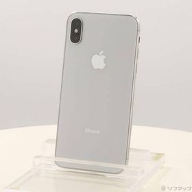 〔中古〕Apple(アップル) iPhoneX 64GB シルバー MQAY2J／A SIMフリー〔262-ud〕