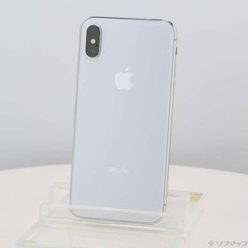 〔中古〕Apple(アップル) iPhoneX 64GB シルバー MQAY2J／A SIMフリー〔276-ud〕