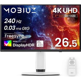 液晶ディスプレイ BenQ EX271UZ [26.5型ゲーミングモニター/第4世代QD-OLED/3840×2160(4K)/HDMI、DP、USB Type-C(90W給電)]