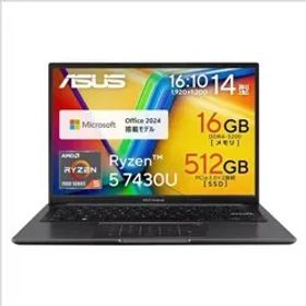 【新品/在庫あり】ASUS Vivobook M1405YA-R5YAWS インディーブラック 14インチ Ryzen 5 メモリ 16GB SSD 512GB Office H&B2024 Win11 Home