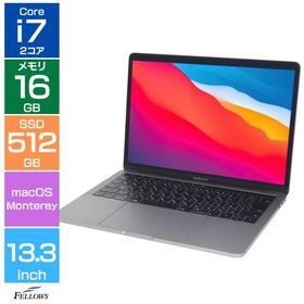 Cランク 訳あり 中古 ノートパソコン Apple MacBook Pro 13インチ 2016 A1706 macOS Monterey Core i7 3.3GHz メモリ16GB SSD 512GB TouchBar JIS