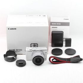 Canon ミラーレス一眼カメラ EOS M100 EF-M15-45 IS STM レンズキット(ホワイト) EOSM100WH1545ISSTMLK