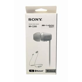 中古 SONY ワイヤレスステレオヘッドセット WI-C200 ホワイト ネックバンド /Bluetooth対応 au+1 collection SELECT