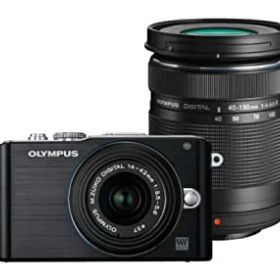 【中古】OLYMPUS ミラーレス一眼 PEN Lite E-PL3 ダブルズームキット ブラック E-PL3 DZKIT BLK