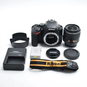 B#13519 Nikon デジタル一眼レフカメラ D5500 18-55 VRII レンズキット ブラック 2416万画素 3.2型液晶 タッチパネル D5500LK18-55BK