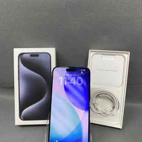 美品 国内版 SIMフリーiPhone15 Pro Max 512GB ブルーチタニウム色