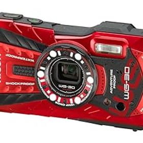 【中古】【39shop】RICOH★防水デジタルカメラ RICOH WG-30 バーミリオンレッド 防水12m耐ショック1.5m耐寒-10度 RICOH WG-30 RD 04606（良い）