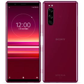 【中古】Bランク 【やや傷や汚れあり】 SIMロック解除済み 元au SONY Xperia 5 SOV41 レッド ネットワーク利用制限〇(白ロム) 送料無料 simフリー スマホ 本体