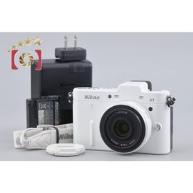 【中古】Nikon ニコン 1 V1 薄型レンズキット ホワイト シャッター回数僅少