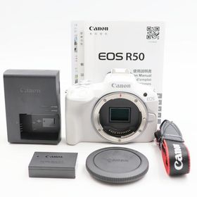 シャッター数9000枚 Canon EOS R50 ボディ ホワイト ミラーレス一眼カメラ キヤノン