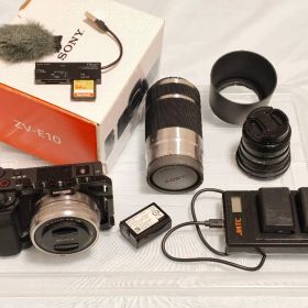SONY ZV-E10 本体 3レンズキット ケージ付き
