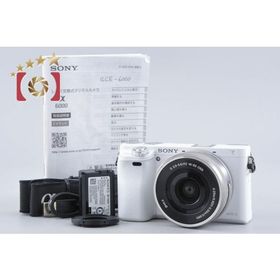 【中古】SONY ソニー α6000 ILCE-6000 ホワイト パワーズームレンズキット シャッター回数僅少 多言語対応