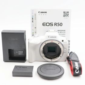 ■シャッター数9000枚！新品同様■ Canon EOS R50 ボディ ホワイト ミラーレス一眼カメラ キヤノン