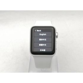 【中古】Apple Apple Watch Series3 38mm GPS シルバーアルミニウム/ホワイトスポーツバンド MTEY2J/A【千葉】保証期間１ヶ月【ランクC】