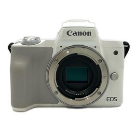 【全額返金保証】【最速発送】Canon デジタル一眼 EOS Kiss M ボディ ホワイト 美品 動作確認済
