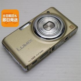 良品中古 DMC-FX77 ゴールド 即日発送 Panasonic LUMIX デジカメ 本体 あすつく 土日祝発送OK