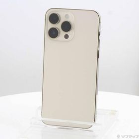 〔中古〕Apple(アップル) iPhone14 Pro Max 256GB ゴールド MQ9D3J／A SIMフリー〔377-ud〕
