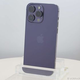 (中古)Apple iPhone14 Pro Max 256GB ディープパープル MQ9E3J/A SIMフリー(348-ud)