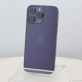 (中古)Apple iPhone14 Pro Max 256GB ディープパープル MQ9E3J/A SIMフリー(258-ud)