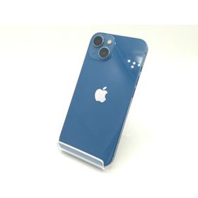 【中古】Apple au 【SIMフリー】 iPhone 13 128GB ブルー MLNG3J/A【広島】保証期間１ヶ月【ランクC】