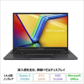 ASUS Vivobook 14 ノートPC M1405YA-R5YAWS Windows11 Office付 Ryzen 5 7430U 16GB SSD512GB 14.0インチ メーカー再生品Sランク