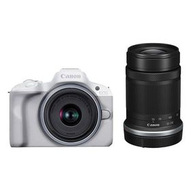「訳あり品-外装箱傷あり」新品 デジタル一眼カメラ EOS R50 ダブルズームキット [ホワイト]