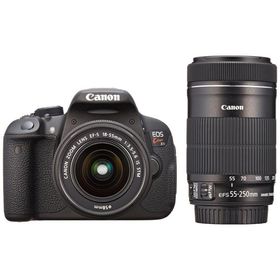 Canon デジタル一眼レフカメラ EOS Kiss X7i ダブルズームキット EF-S18-55 IS STM/EF-S55-250 IS STM ブラック KISSX7I-WKIT