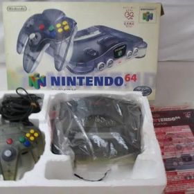 【まとめ売り 訳有】 ゲーム NINTENDO 64 本体 NUS-001 クリアグレー 動作品 箱付き