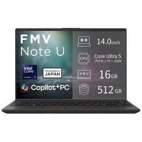 富士通 FUJITSU ノートパソコン FMV Note U [ Copilot+ PC / 14型 / Win11 Home / Core Ultra 5 / Office選択可能 ] ピクトブラック FMVU500L2B