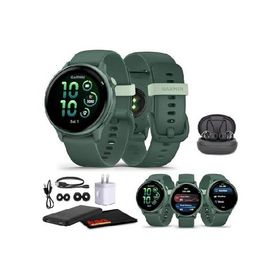 Garmin Vivoactive 6 Smartwatch Metallic Jasper Green with Jasper Green Band Best Fitness GPS Smart-Watch with AMOLED Display, 11-Day Battery, Advanced