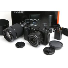 【全額返金保証】美品｜ソニー α6400 ILCE-6400Y ダブルズームレンズキット [ブラック] CA01-B7172-4A3