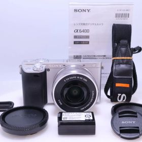 【4,371回 美品】SONY α6400 パワーズームレンズキット(同梱レンズ:SELP1650) シルバー ILCE-6400L S(ソニー) APS-C ミラーレス一眼カメラ