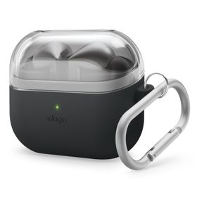 elago Galaxy Buds3 Pro 対応 ケース カラビナ 付 耐衝撃 ソフト クリア シリコン カバー ツートン カラー GalaxyBuds3 ギャラクシー バ