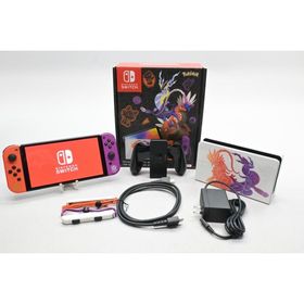 [中古]Nintendo Switch (有機ELモデル) スカーレット・バイオレットエディション HEG-S-KEAAA